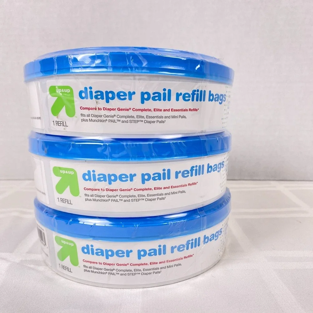 Up and Up 3 Pack Diaper Pail Refill Bags Holds 272 Diapers in Each